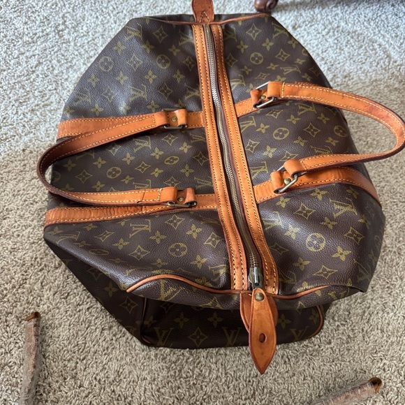 Louis Vuitton Sac Souple Travel Duffle 45 Brown Canvas, Leather Monogram GUC - Picture 4 of 16